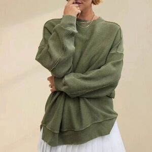 Aerie Big Chill Textured Crew Sweatshirt